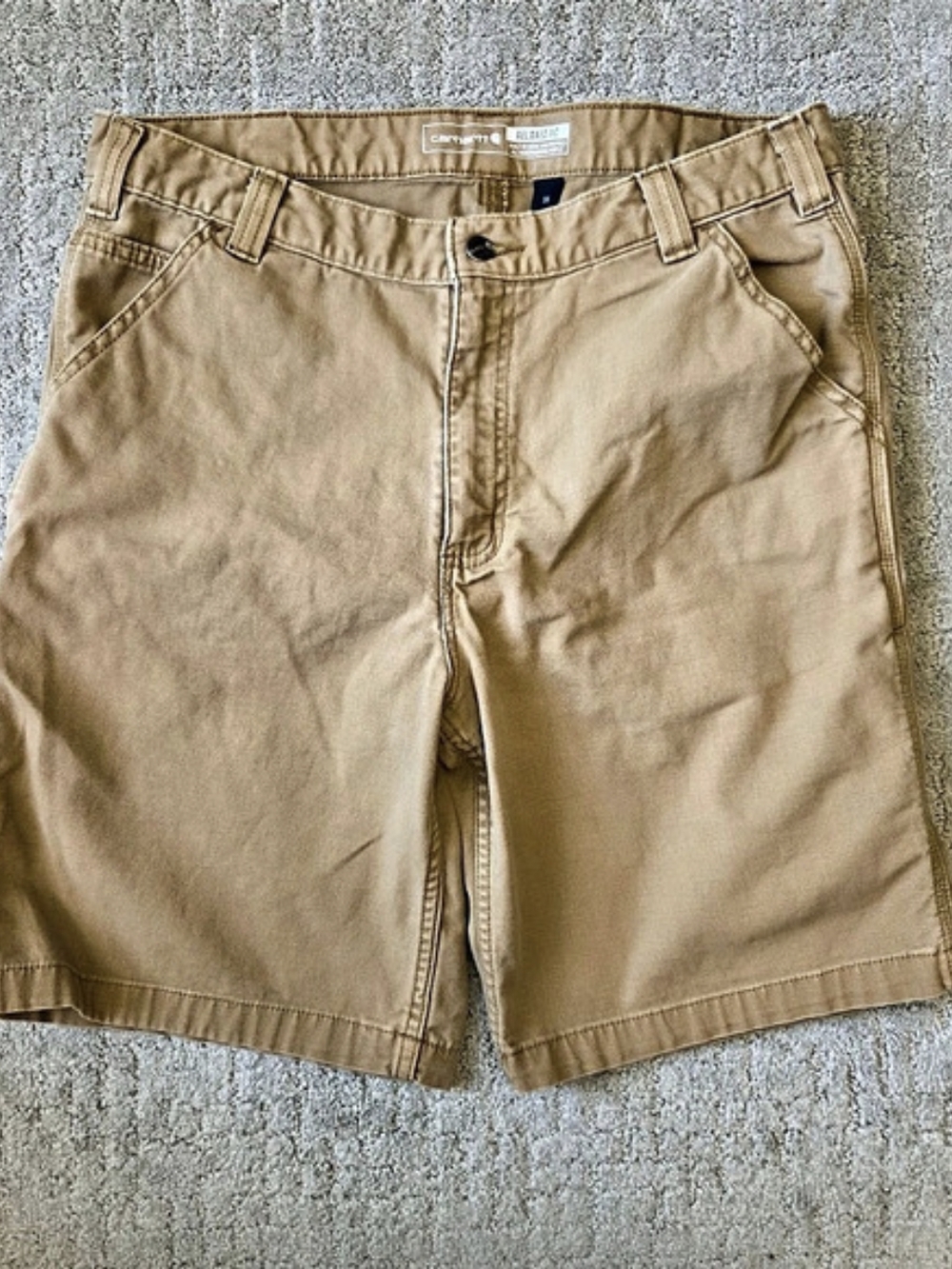 Carhartt Rugged Flex Relaxed Fit Canvas Work Short Canvas Cargo Shorts Waist 36